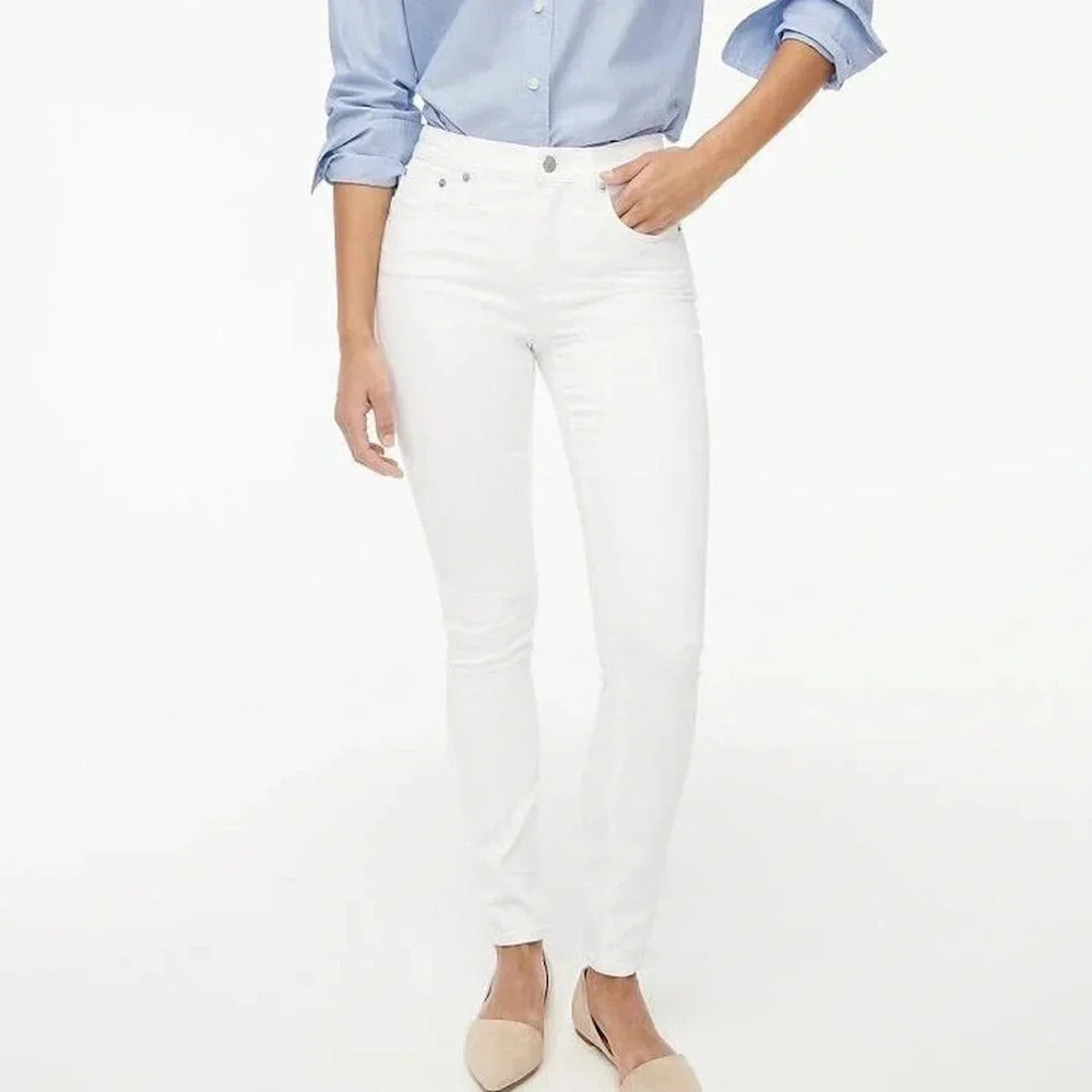 NWOT J Crew Toothpick white jeans 26
